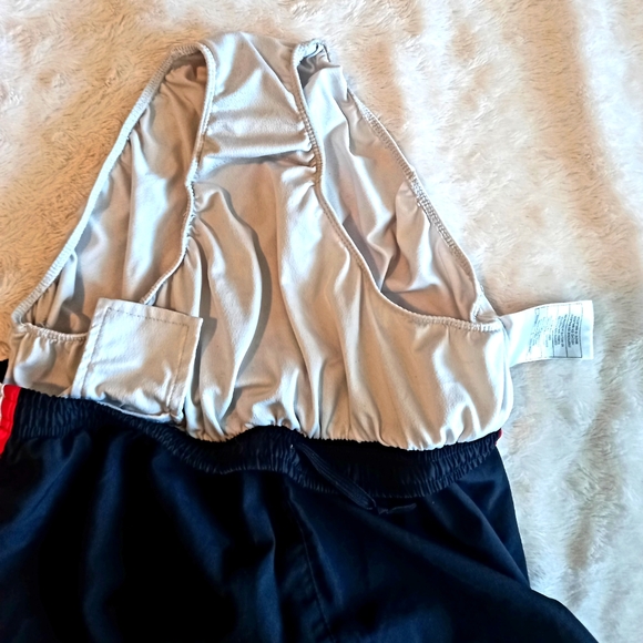 NIKE BLUE RED WHITE Swin Shorts Lined, Drawstring SIZE M - Picture 5 of 6